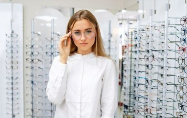 Women in an optical shop